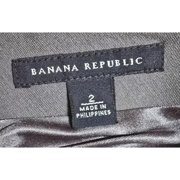 Banana Republic Womens Dress 2 Gray Flattering Sexy Classic Deep V-Neck Stretch - Picture 7 of 14